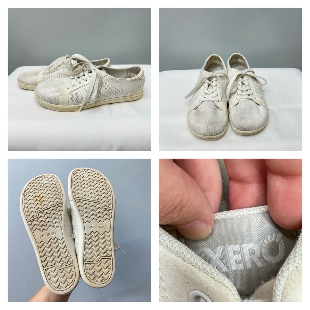 Xero Shoes Dillon zero drop foot shaped white athletic shoes women's‎ 9.5